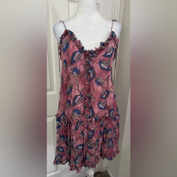 Cleobella Lotus Print Bella Mini Dress Size S - Picture 2 of 14